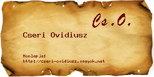 Cseri Ovidiusz névjegykártya